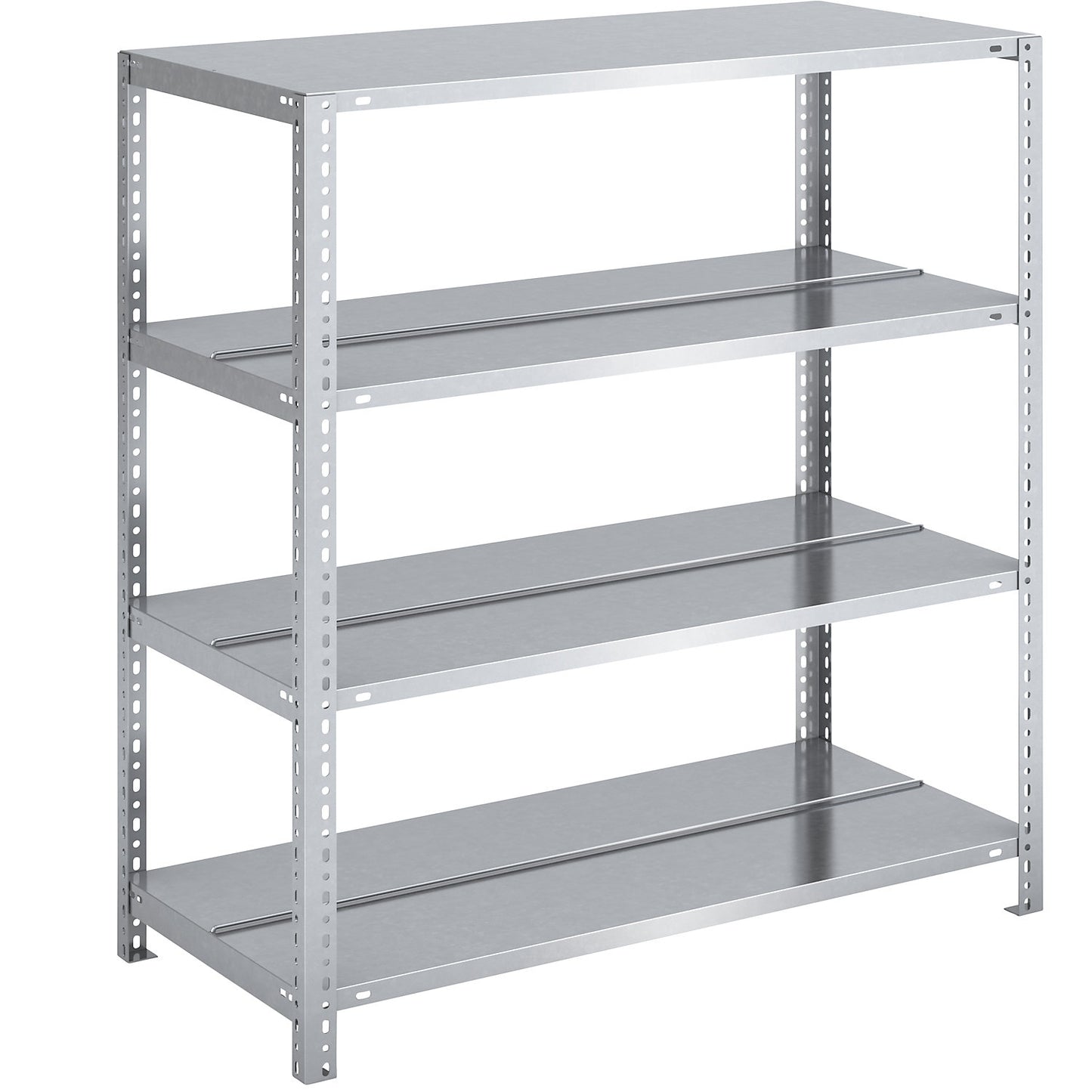 Bolt-together archive shelving, zinc plated, shelf height 1150 mm, double sided, standard shelf, width x depth 1000 x 600 mm.