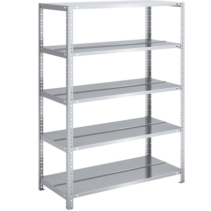 Bolt-together archive shelving, zinc plated, shelf height 1500 mm, double sided, standard shelf, width x depth 1000 x 600 mm.