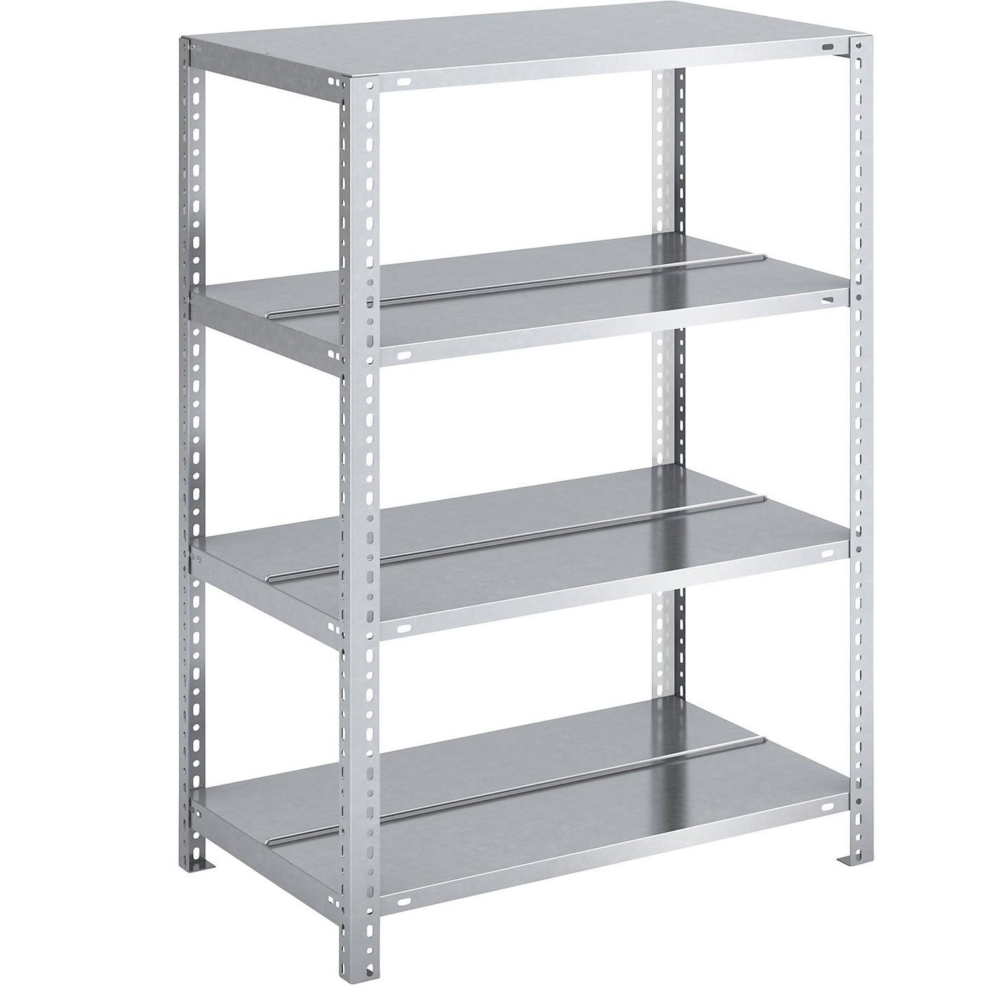 Bolt-together archive shelving, zinc plated, shelf height 1150 mm, double sided, standard shelf, width x depth 750 x 600 mm.