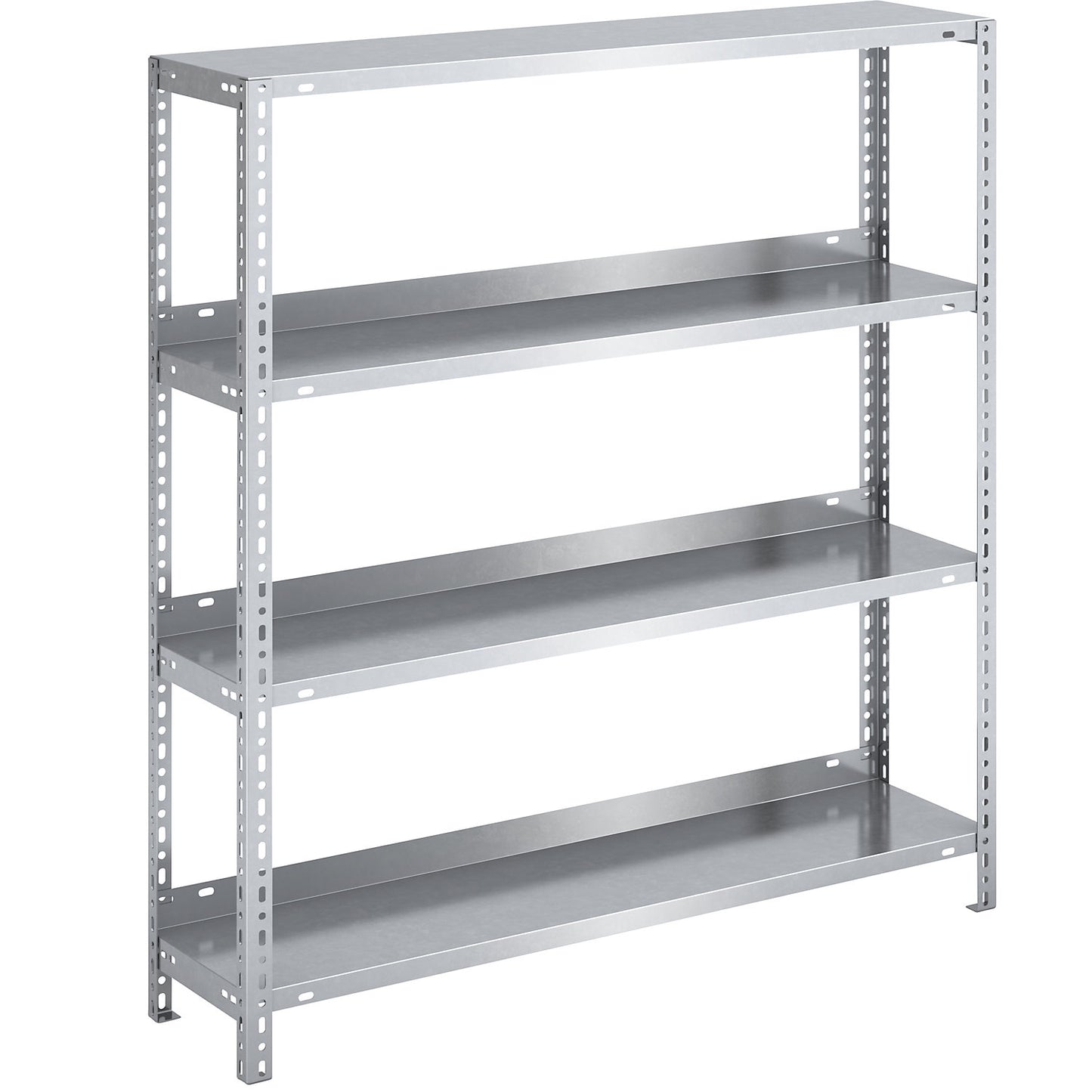 Bolt-together archive shelving, zinc plated, shelf height 1150 mm, standard shelf, width x depth 1000 x 300 mm.