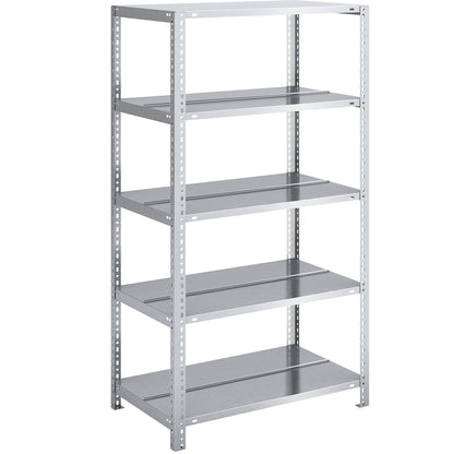 Bolt-together archive shelving, zinc plated, shelf height 1500 mm, double sided, standard shelf, width x depth 750 x 600 mm.