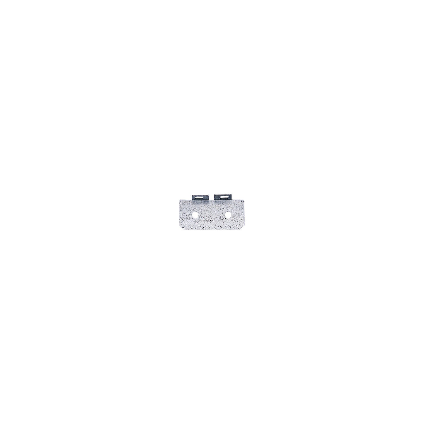 Foot plate, double T shape, zinc plated, pack of 10.