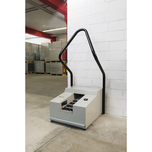 SOLAMAT 90 dry sole cleaning machine, length 560 mm, ESD brushes, grey.