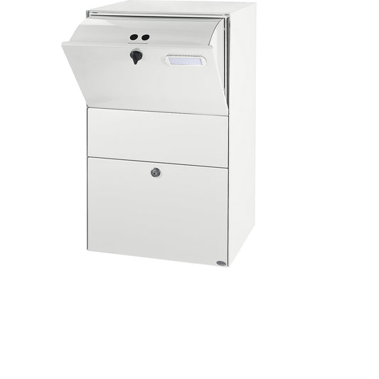 XXL letter box, WxHxD 390 x 650 x 315 mm, traffic white RAL 9016.