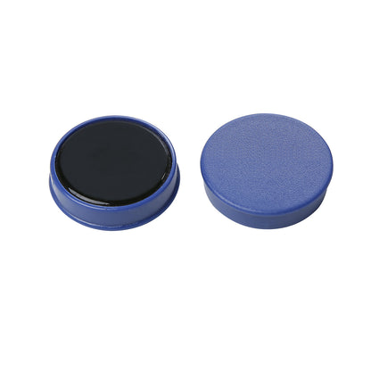 Round magnet, plastic, Ø 20 mm, pack of 72, blue.