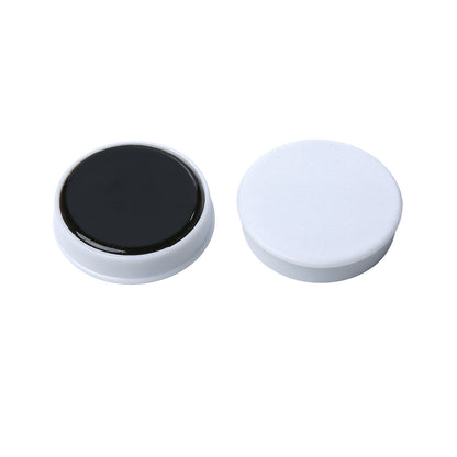 Round magnet, plastic, Ø 30 mm, pack of 36, white.