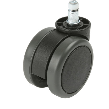 Castor set for control centre and office swivel chairs, castors for hard flooring, pack of 5.