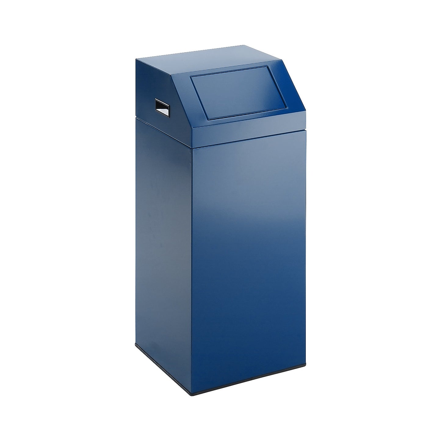 Recyclable waste collector, self extinguishing, capacity 76 l, WxHxD 380 x 890 x 380 mm, gentian blue.