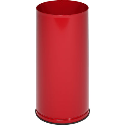 Umbrella stand, height 610 mm, solid sheet metal, zinc plated, flame red RAL 3000.