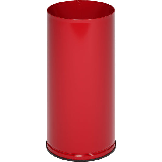 Umbrella stand, height 610 mm, solid sheet metal, zinc plated, flame red RAL 3000.