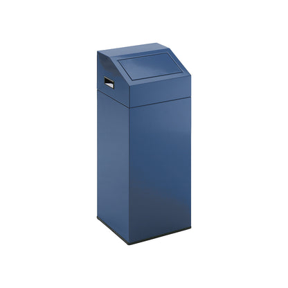 Recyclable waste collector, self extinguishing, capacity 45 l, WxHxD 320 x 790 x 320 mm, gentian blue.