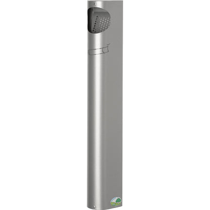 Wall ashtray, steel, 3.5 l, HxWxD 550 x 110 x 74 mm, silver.