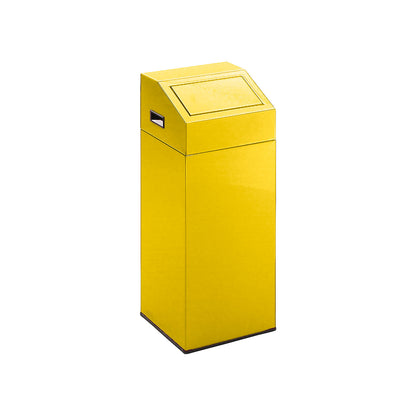 Recyclable waste collector, self extinguishing, capacity 45 l, WxHxD 320 x 790 x 320 mm, traffic yellow.