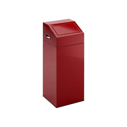 Recyclable waste collector, self extinguishing, capacity 45 l, WxHxD 320 x 790 x 320 mm, flame red.