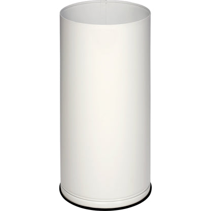 Umbrella stand, height 610 mm, solid sheet metal, zinc plated, traffic white RAL 9016.