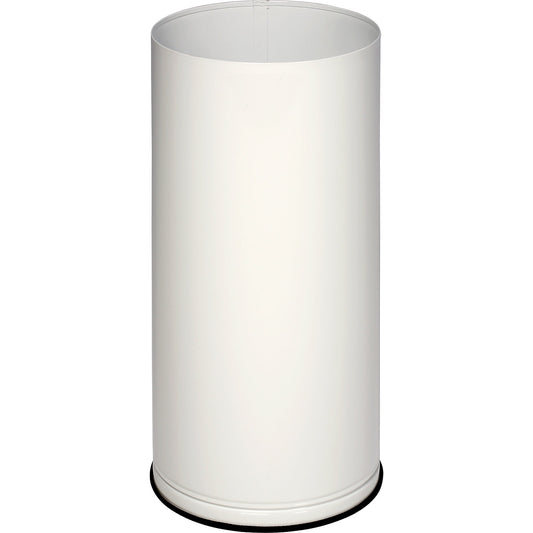 Umbrella stand, height 610 mm, solid sheet metal, zinc plated, traffic white RAL 9016.