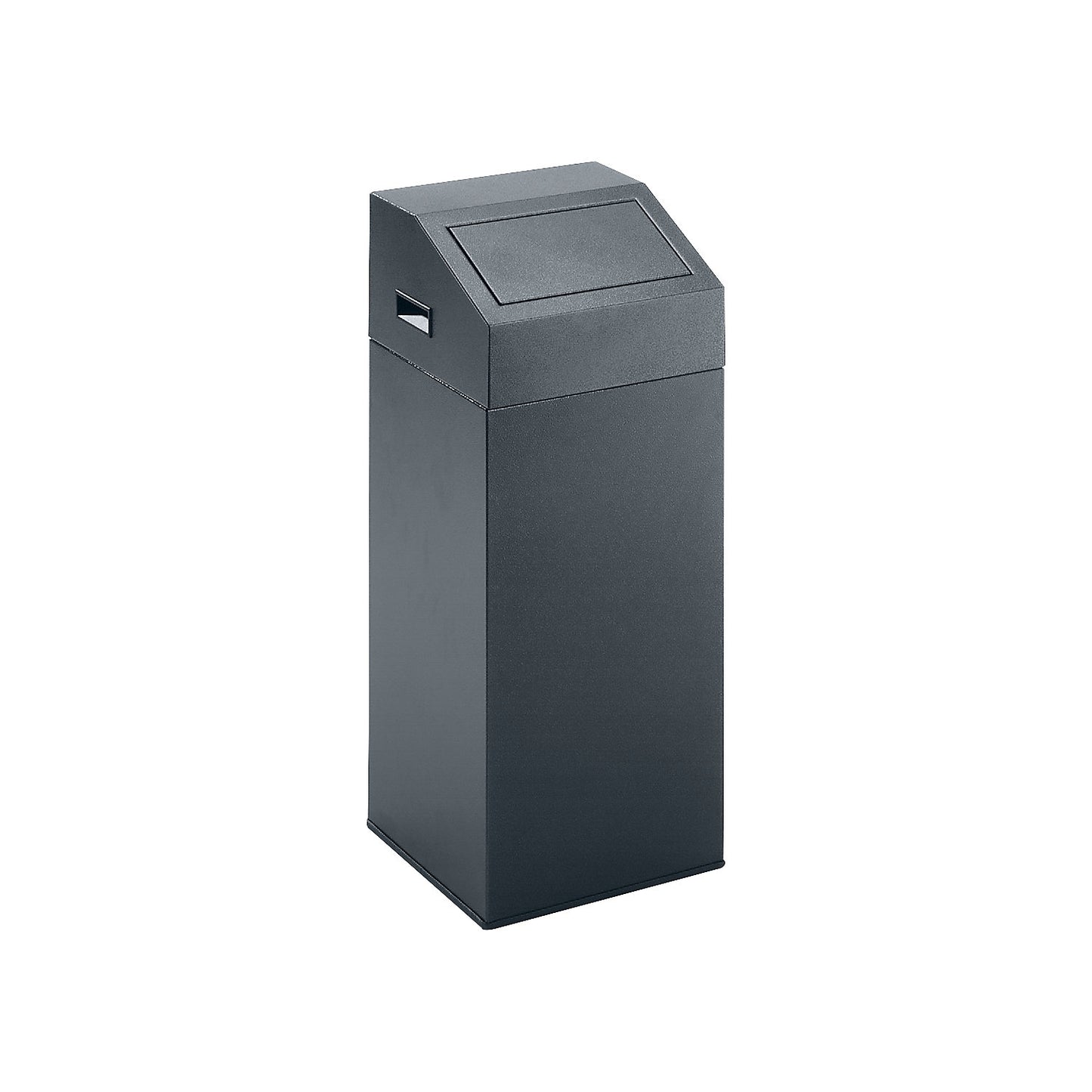 Recyclable waste collector, self extinguishing, capacity 45 l, WxHxD 320 x 790 x 320 mm, antique silver.