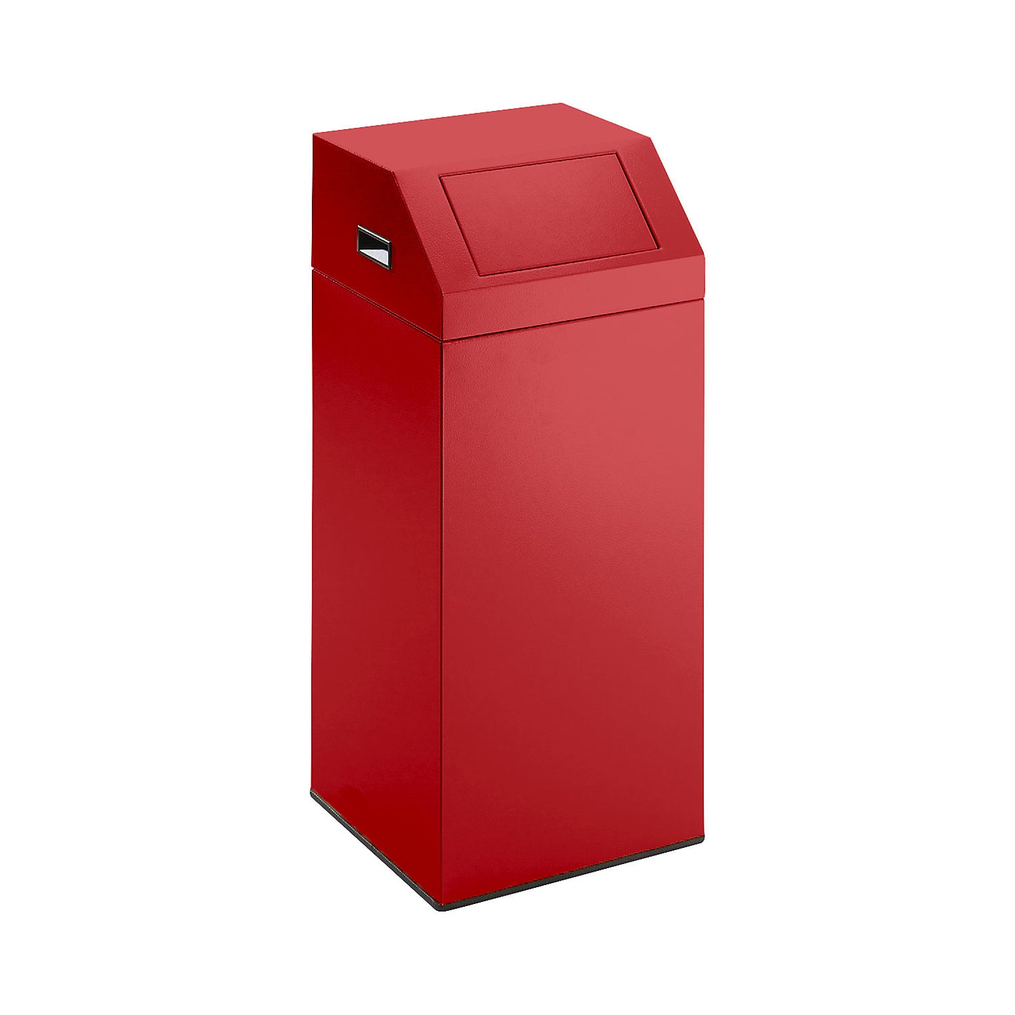 Recyclable waste collector, self extinguishing, capacity 76 l, WxHxD 380 x 890 x 380 mm, flame red.