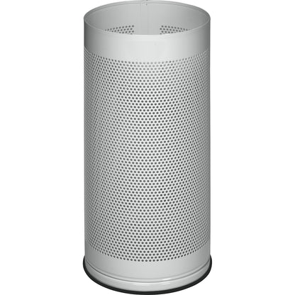 Umbrella stand, height 610 mm, perforated sheet metal, zinc plated, light grey RAL 7035.