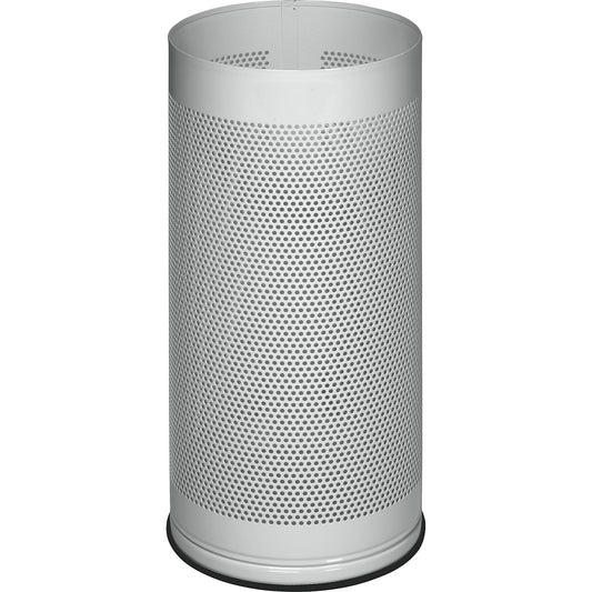 Umbrella stand, height 610 mm, perforated sheet metal, zinc plated, light grey RAL 7035.