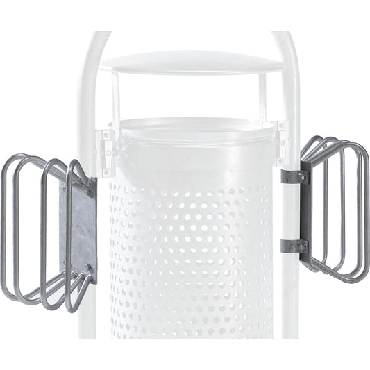 Bicycle bracket, hot dip galvanised, for waste collectors, 4 parking spaces.