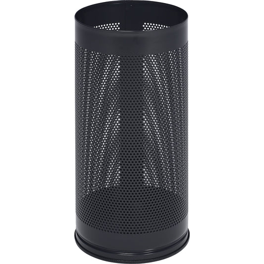 Umbrella stand, height 610 mm, perforated sheet metal, zinc plated, black grey RAL 7021.