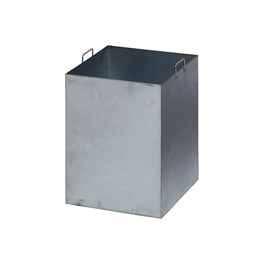 Zinc plated inner container, for ashtray 430 x 430 mm, rectangular.