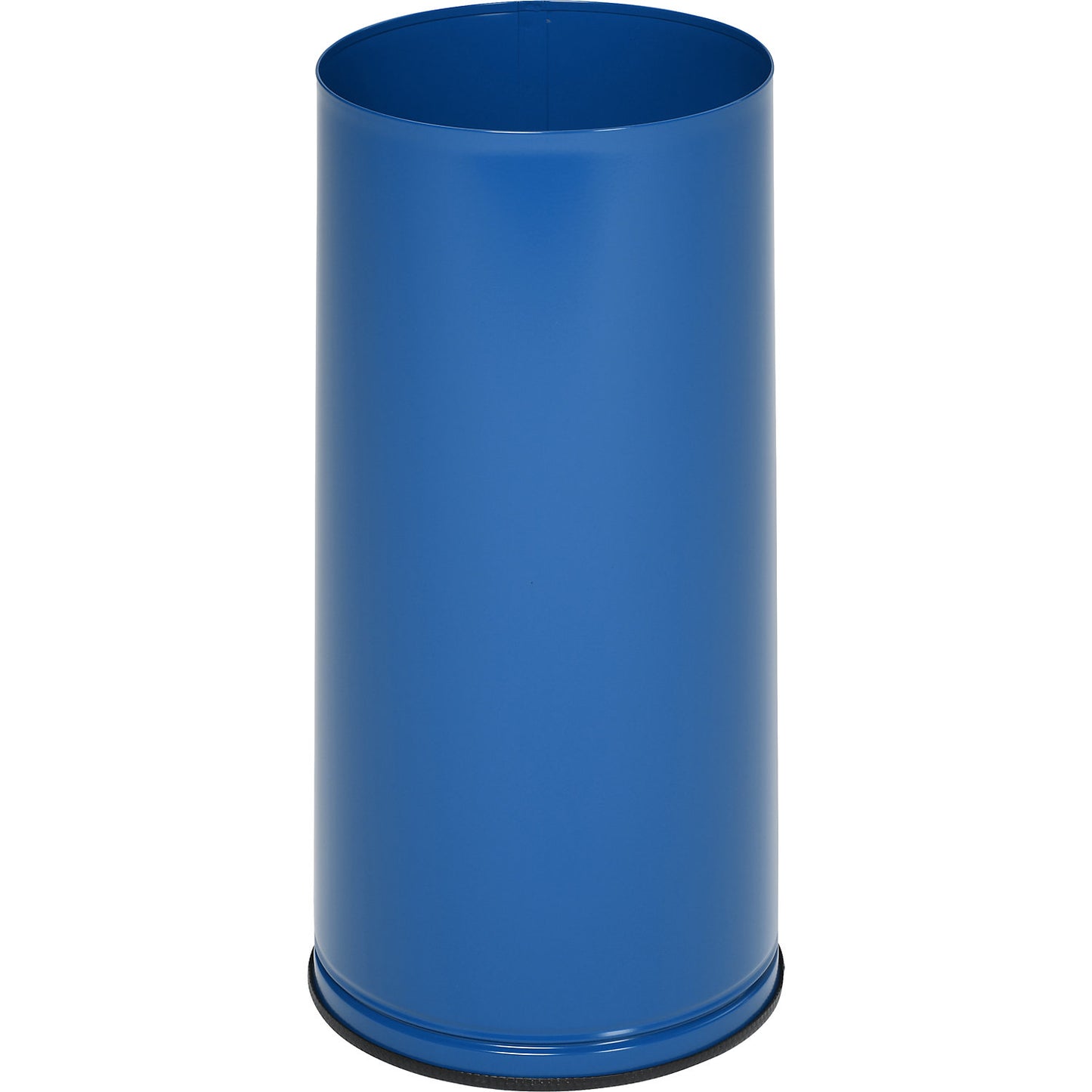 Umbrella stand, height 610 mm, solid sheet metal, zinc plated, gentian blue RAL 5010.