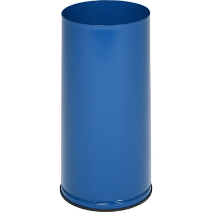 Umbrella stand, height 610 mm, solid sheet metal, zinc plated, gentian blue RAL 5010.