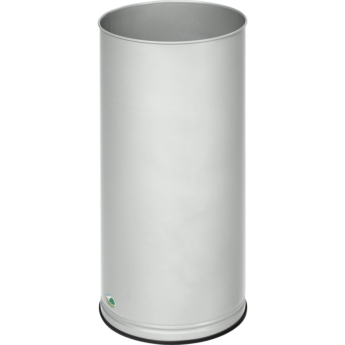 Umbrella stand, height 610 mm, solid sheet metal, zinc plated, light grey RAL 7035.