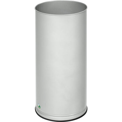 Umbrella stand, height 610 mm, solid sheet metal, zinc plated, light grey RAL 7035.