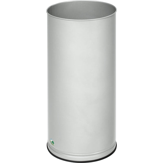 Umbrella stand, height 610 mm, solid sheet metal, zinc plated, light grey RAL 7035.