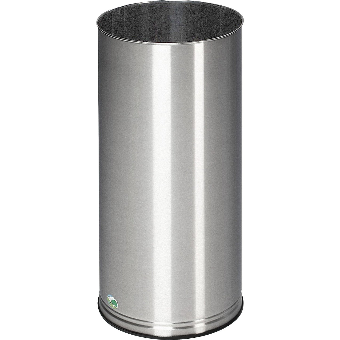 Umbrella stand, height 610 mm, stainless steel, brushed, solid sheet metal.