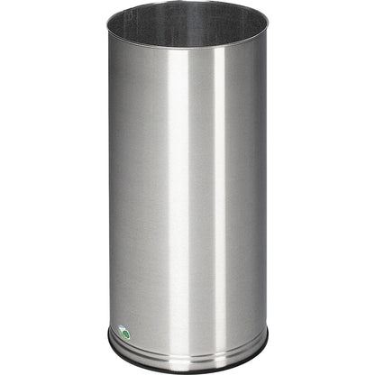 Umbrella stand, height 610 mm, stainless steel, brushed, solid sheet metal.