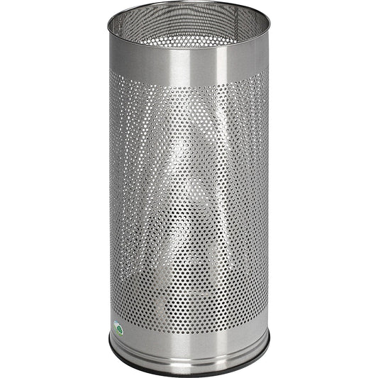 Umbrella stand, height 610 mm, stainless steel, brushed, perforated sheet metal.