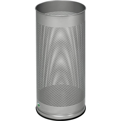Umbrella stand, height 610 mm, perforated sheet metal, zinc plated, aluminium silver.