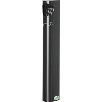 Wall ashtray, steel, 3.5 l, HxWxD 550 x 110 x 74 mm, charcoal.