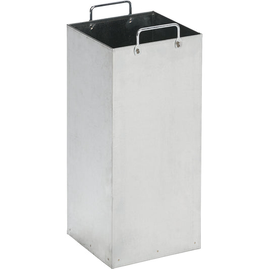Zinc plated inner container, for ashtray 260 x 260 mm, rectangular.