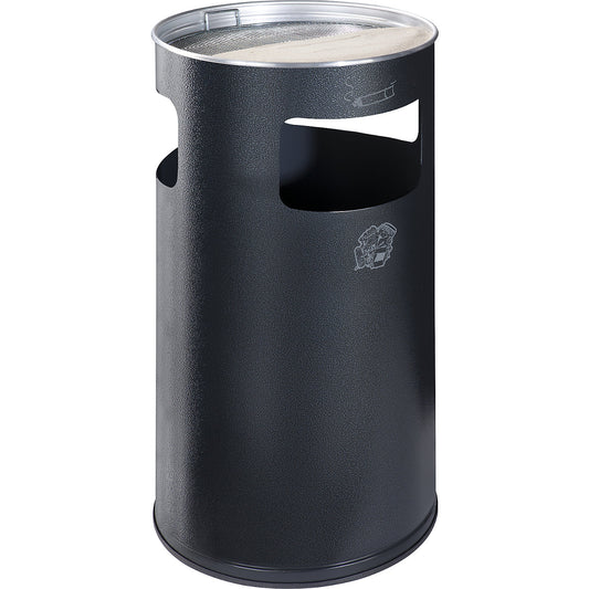 Combination ashtray, capacity 69 l, HxØ 760 x 420 mm, steel, granite.