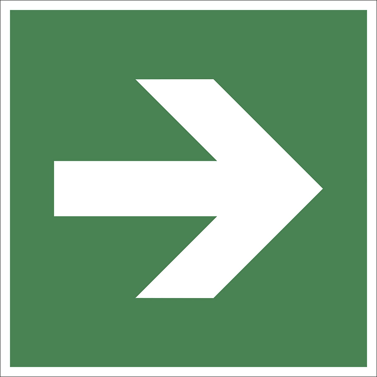 Emergency exit signs, arrow pointing straight ahead, only in combination with emergency sign, pack of 10, film, 150 x 150 mm.