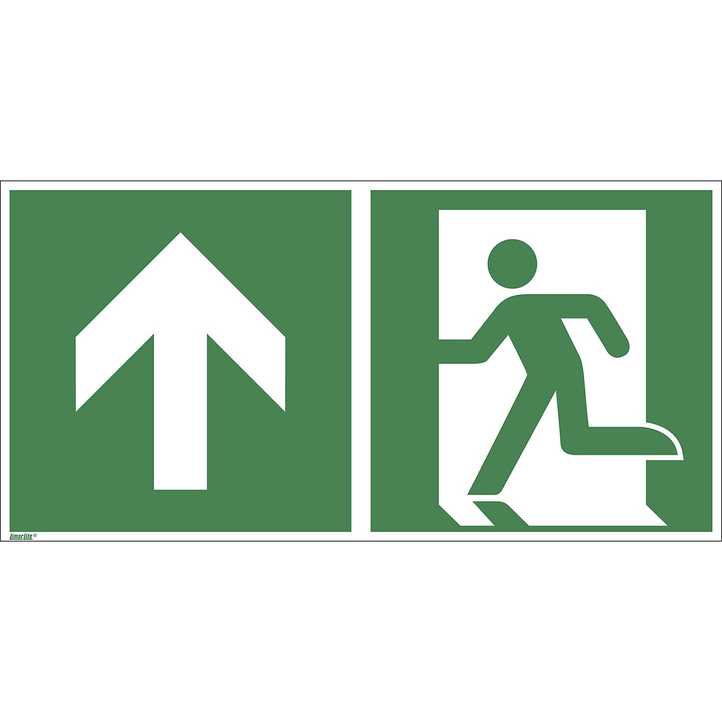 Emergency exit signs, up, pack of 10, film, 400 x 200 mm.