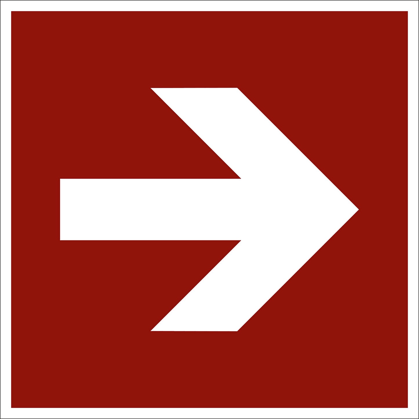 Fire protection sign, arrow pointing straight ahead, pack of 10, aluminium, 150 x 150 mm.