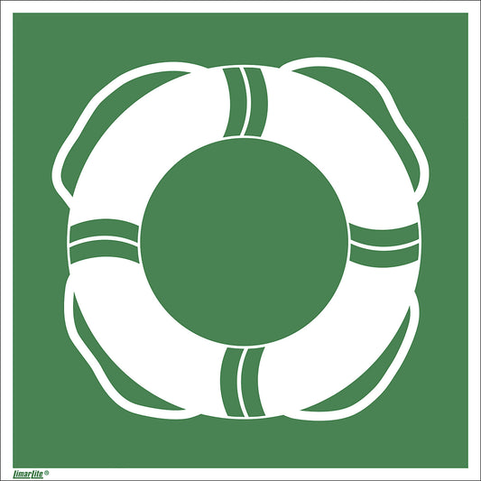 Emergency sign, public rescue equipment, pack of 10, plastic, 150 x 150 mm.