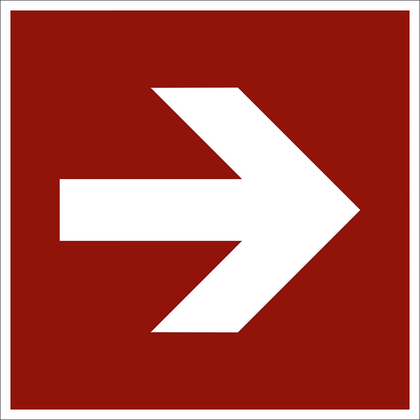 Fire protection sign, arrow pointing straight ahead, pack of 10, aluminium, 200 x 200 mm.
