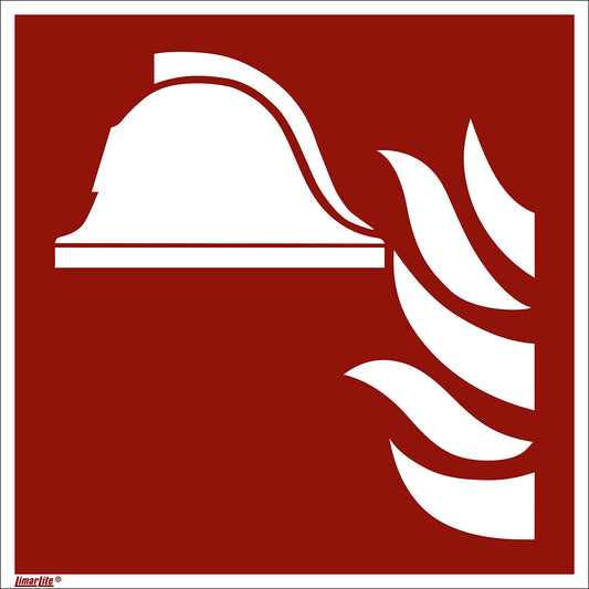 Fire protection sign, collection of fire fighting equipment, pack of 10, aluminium, 200 x 200 mm.