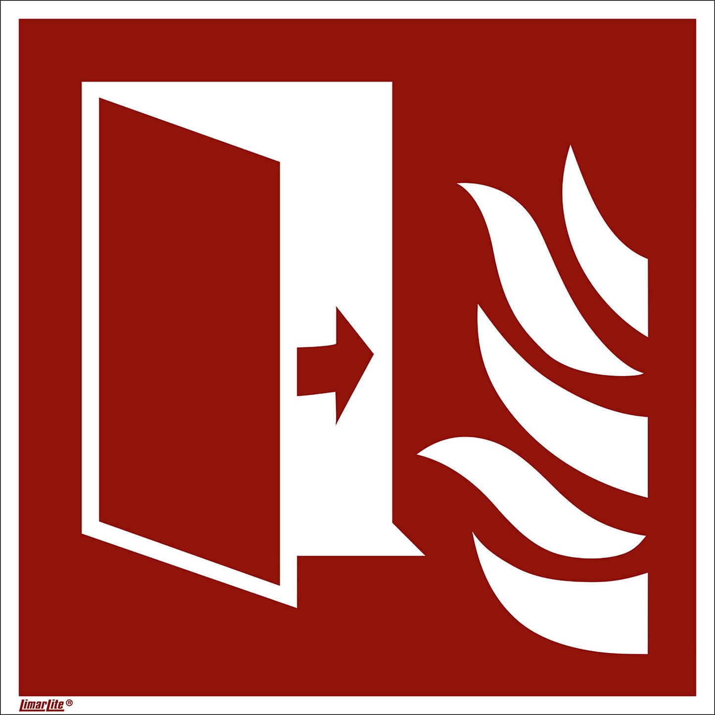 Fire protection sign, fire protection door, pack of 10, film, 200 x 200 mm.