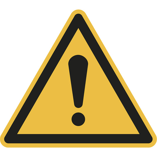Hazard signs, hazard point, pack of 10, film, leg length 100 mm.
