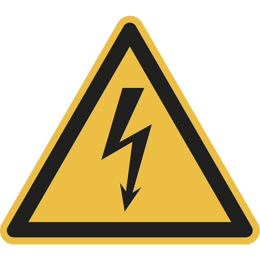 Hazard signs, hazard: electricity, pack of 10, aluminium, leg length 200 mm.