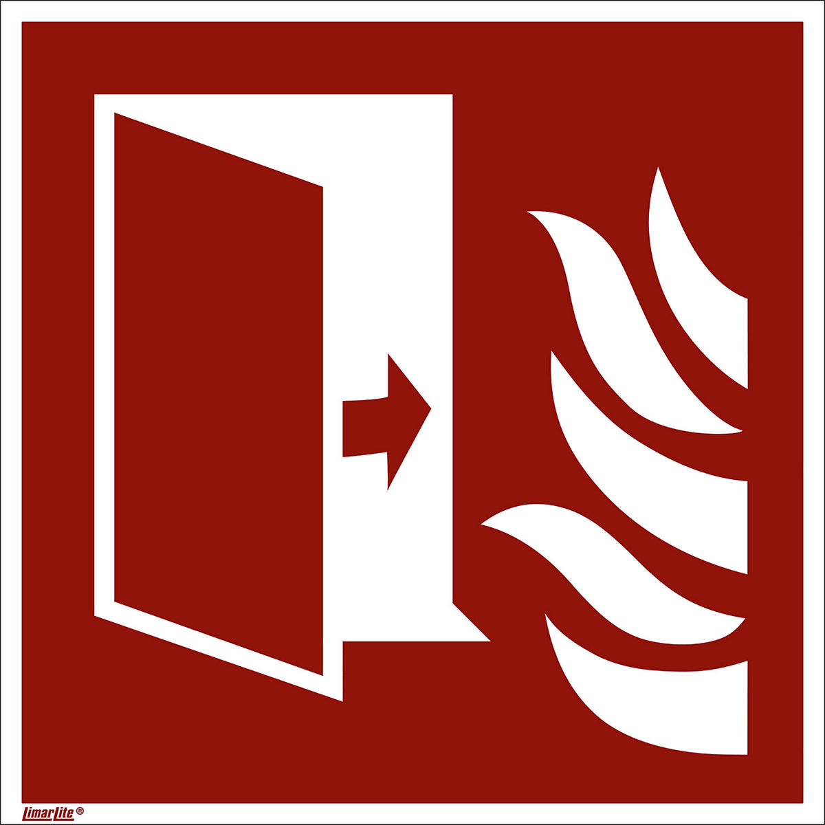 Fire protection sign, fire protection door, pack of 10, aluminium, 200 x 200 mm.