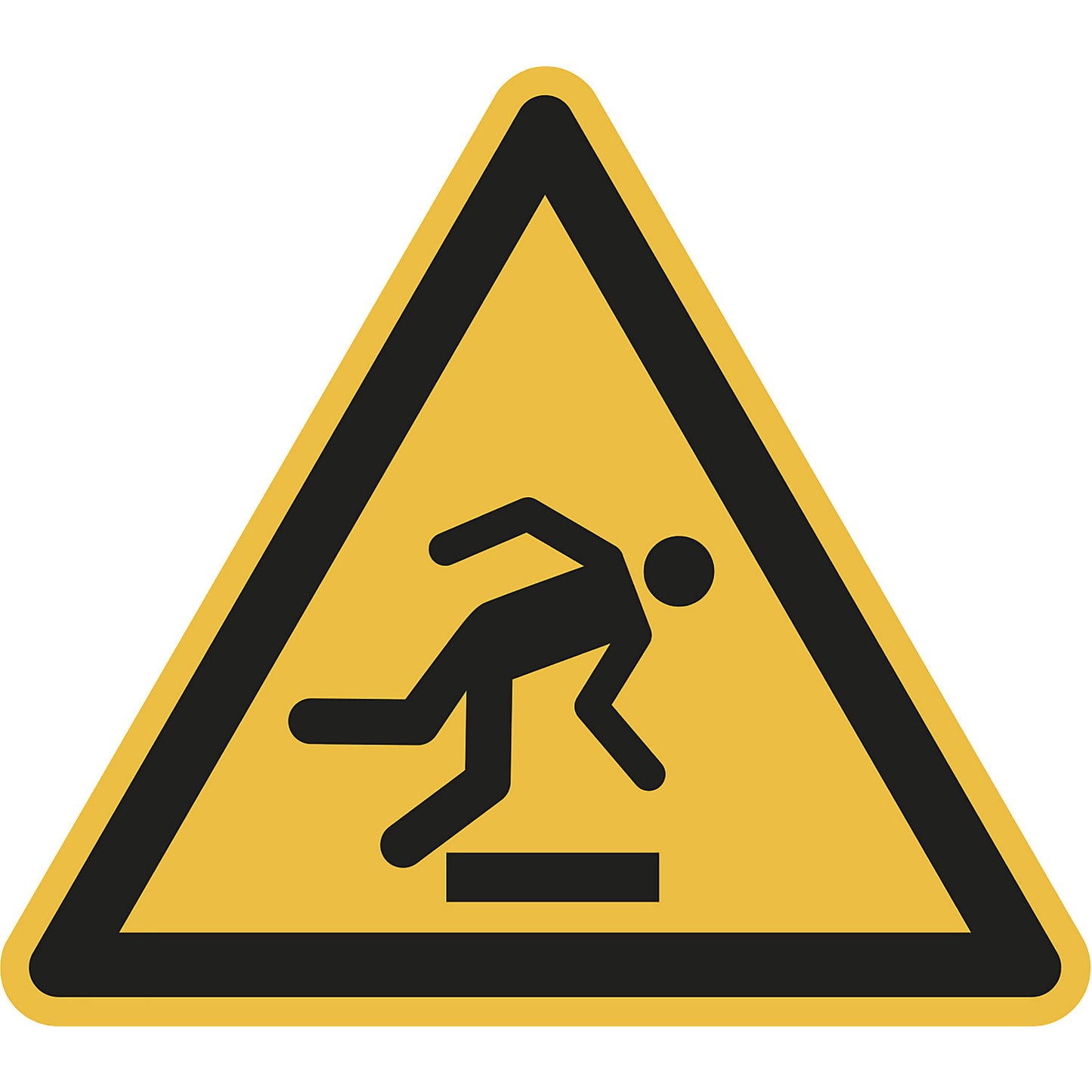 Hazard signs, hazard: floor level obstacle, pack of 10, film, leg length 100 mm.
